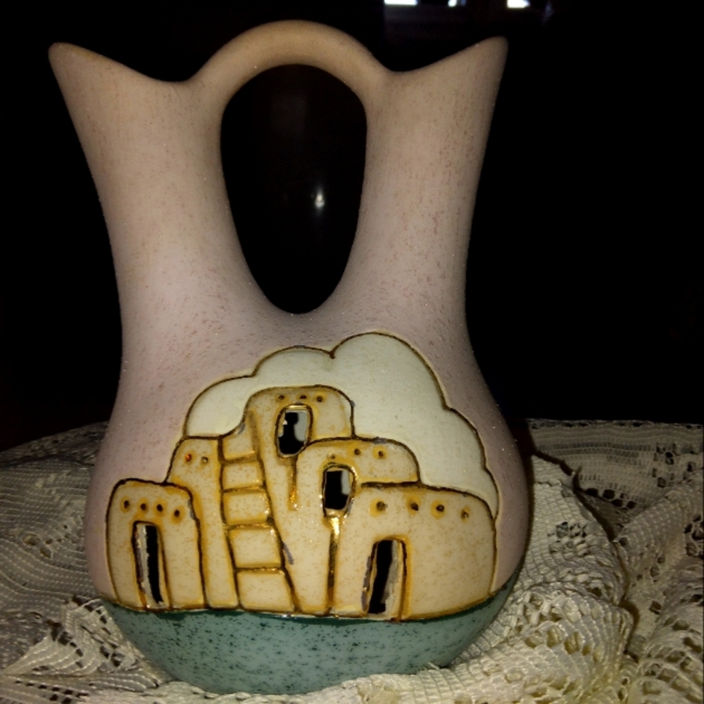 Southwest Art Pottery with American double vase.